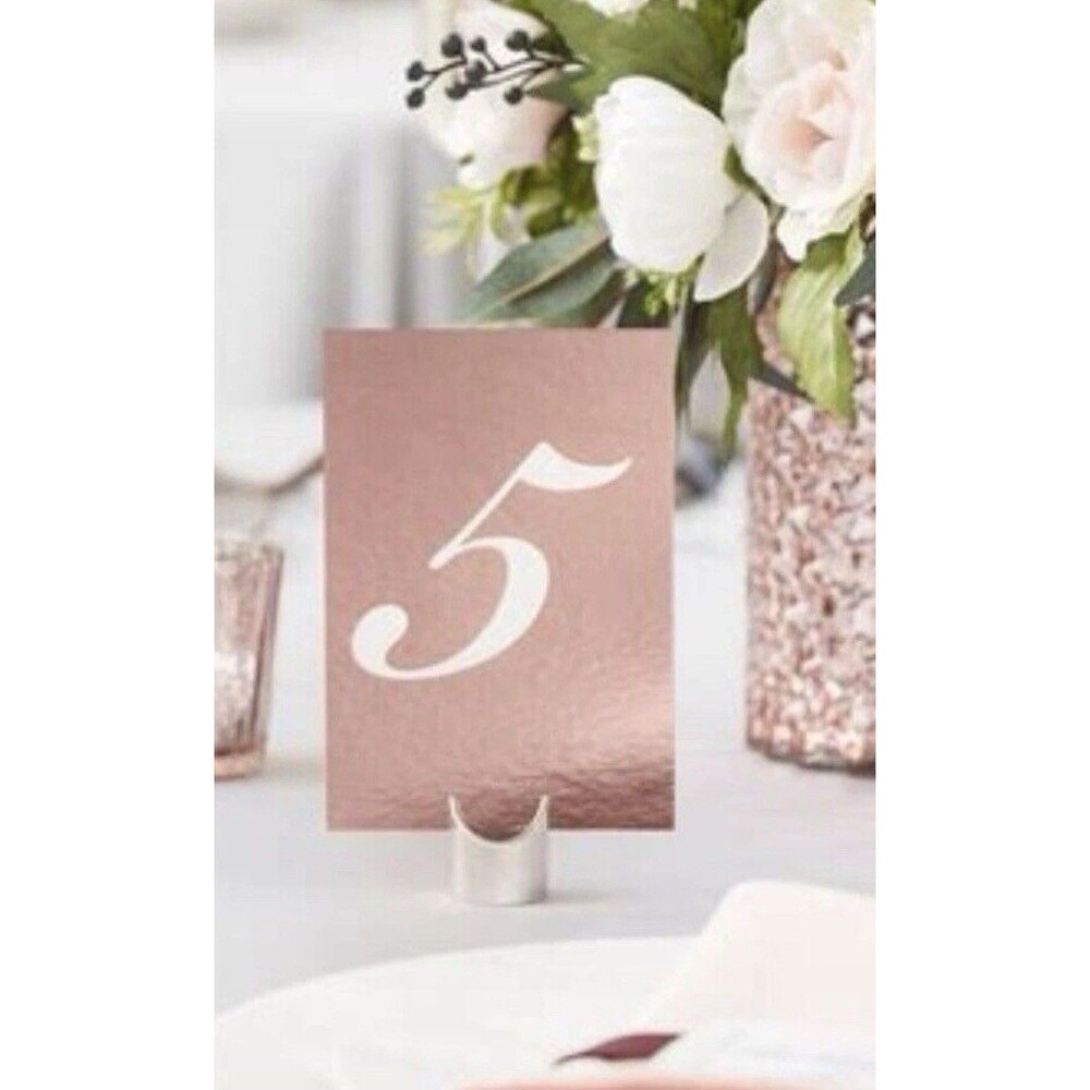 David Tutera Wedding Reception Table Numbers Double Sided Rose Gold 25 pcs